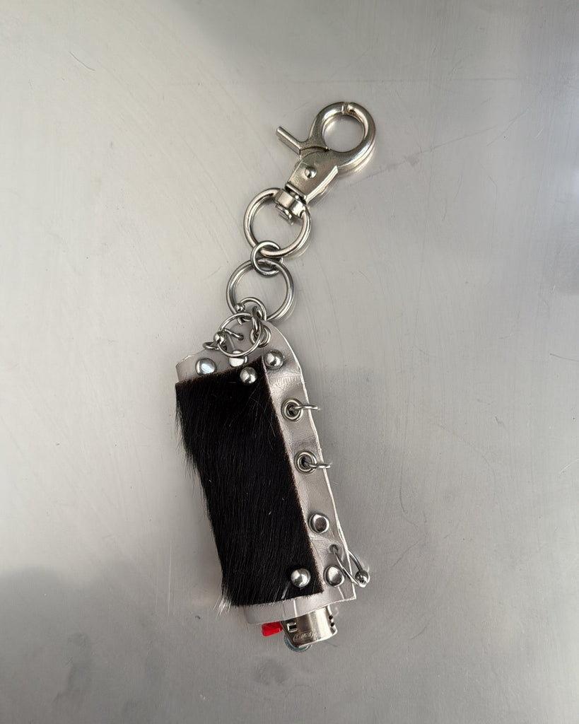 Black cow Hyde lighter charm