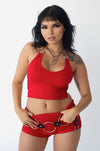 Untamed bamboo scarlet halter top