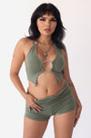 Untamed olive bamboo top