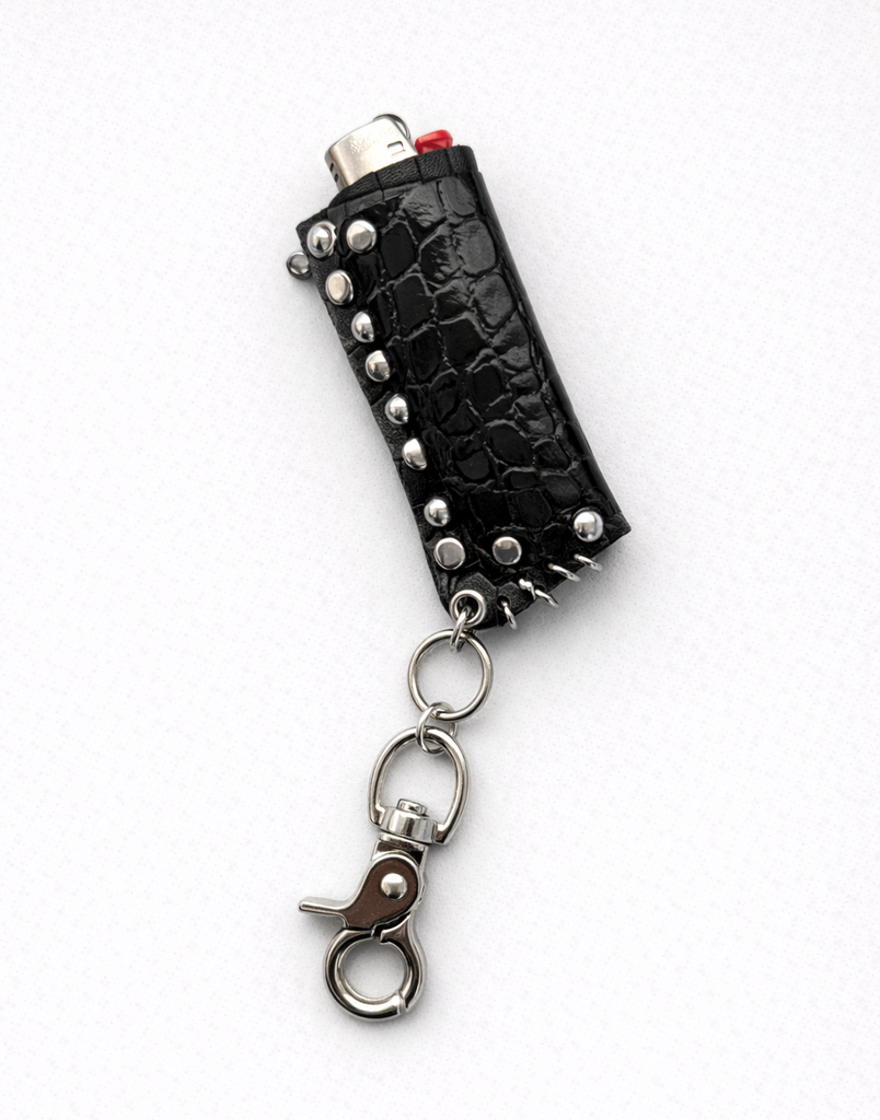 Black croc lighter case