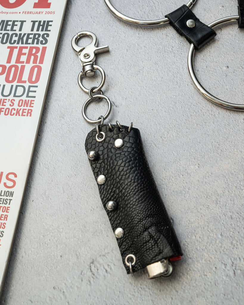 Black Ostrich lighter charm