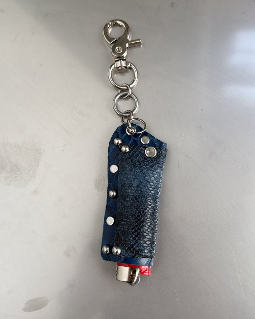 Cobalt snake skin lighter charm