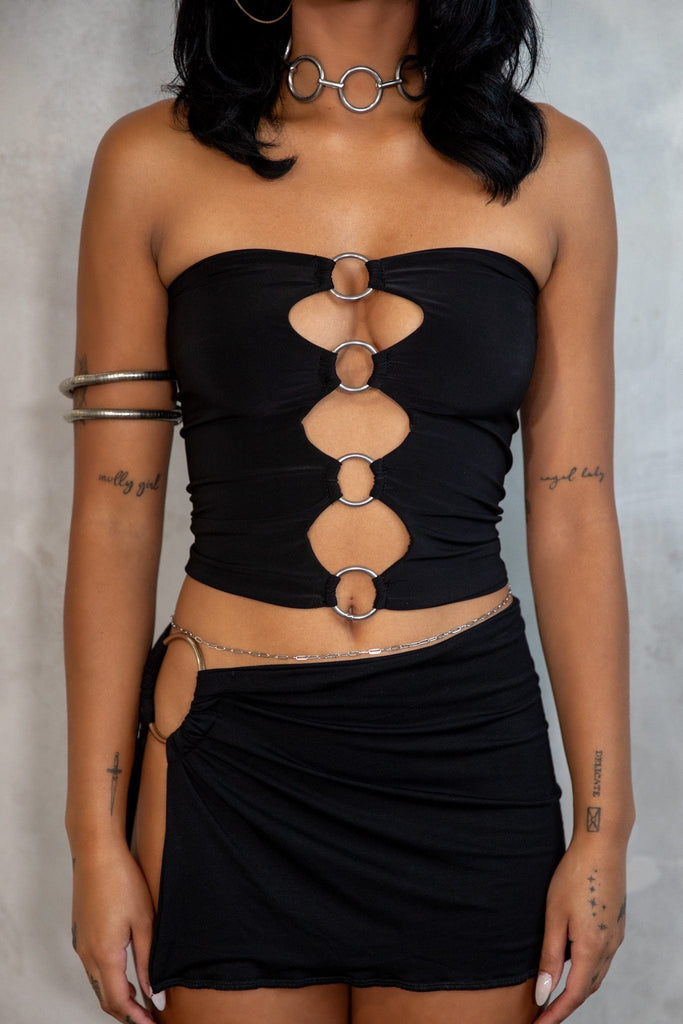 DISIAC Black O Ring Tube Top