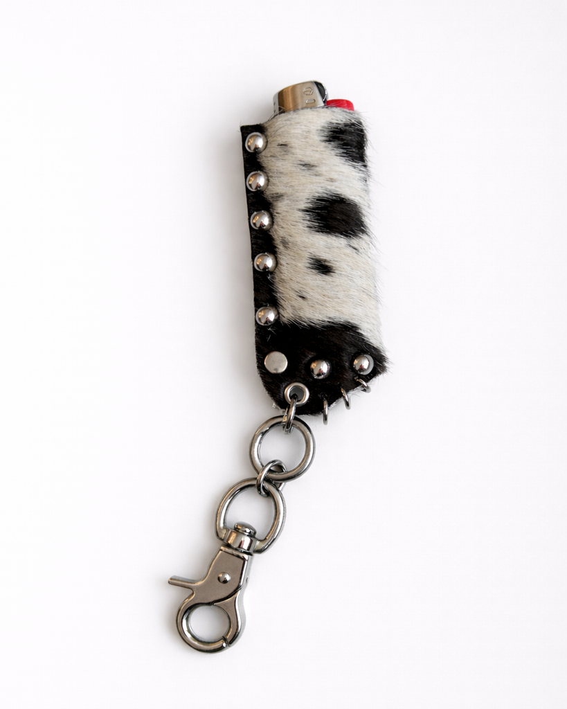 B&W cow hyde lighter case