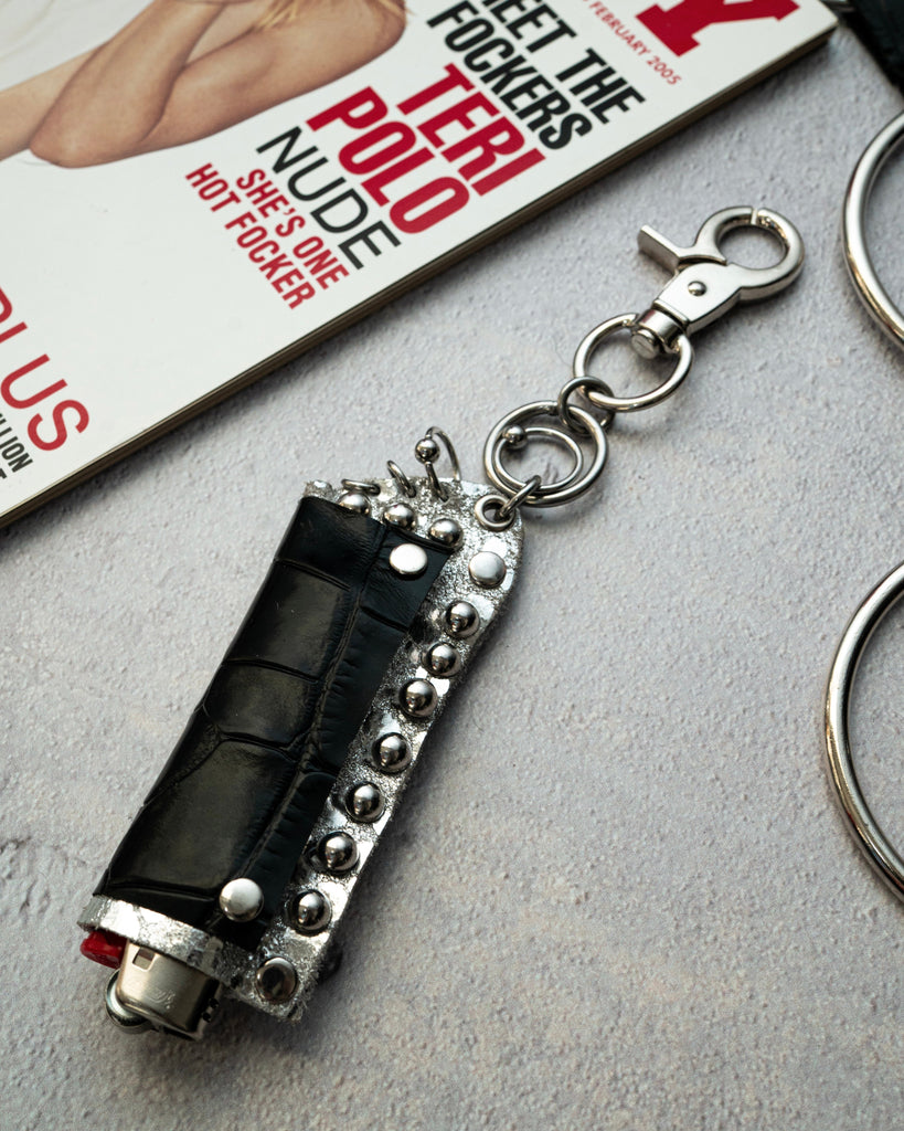 Chrome noir lighter charm