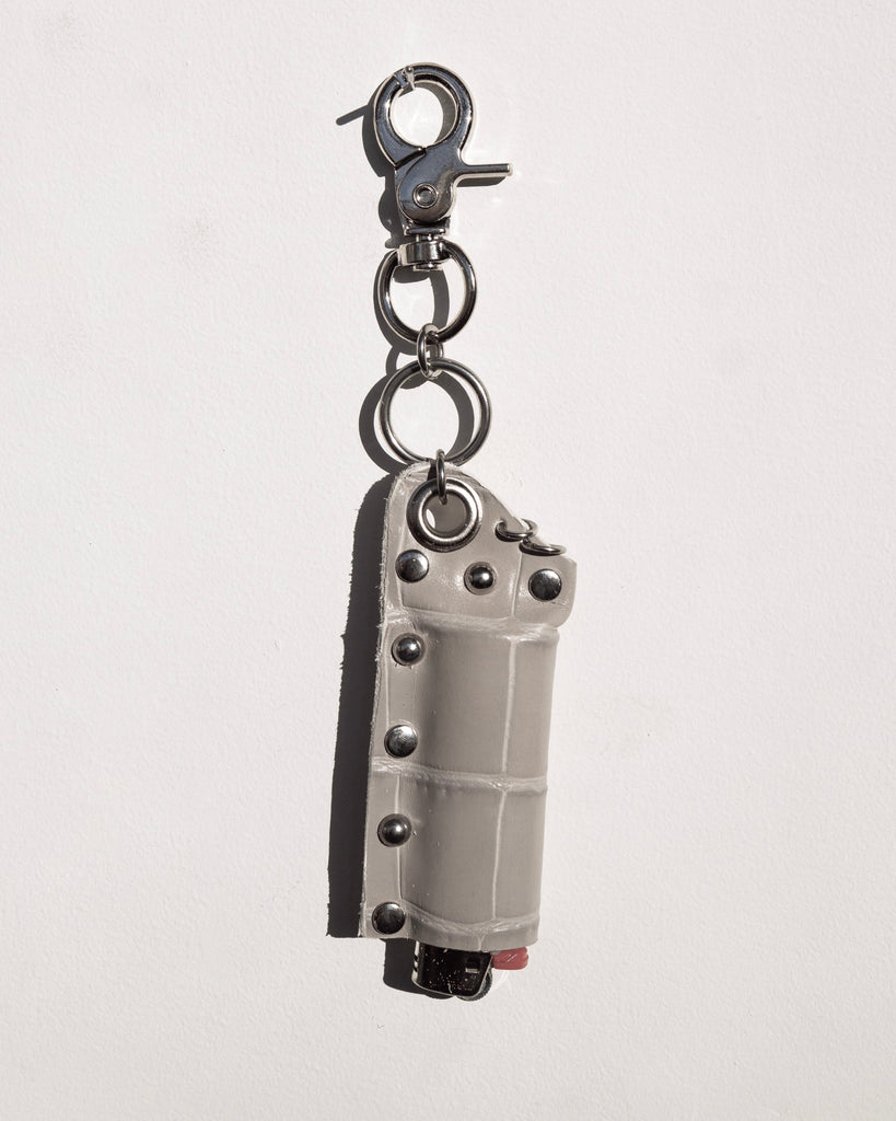 Grey croc lighter charm