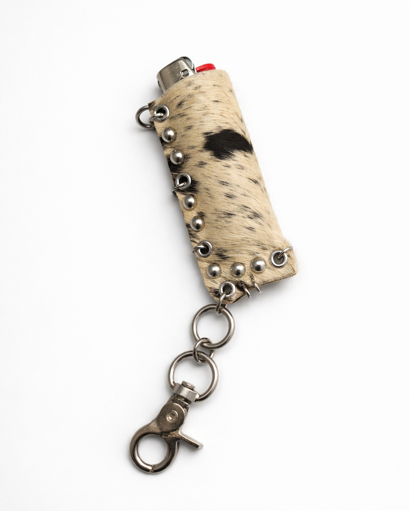 Cream cow lighter case