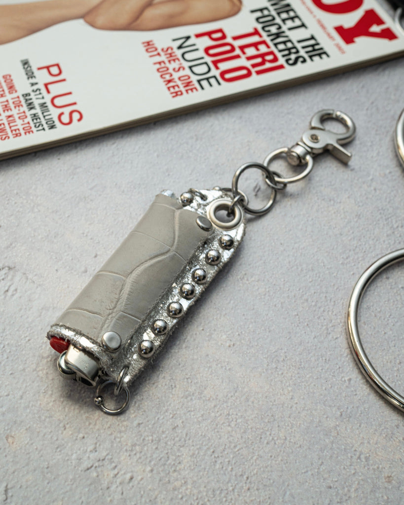 Monochrome Metalic lighter charm