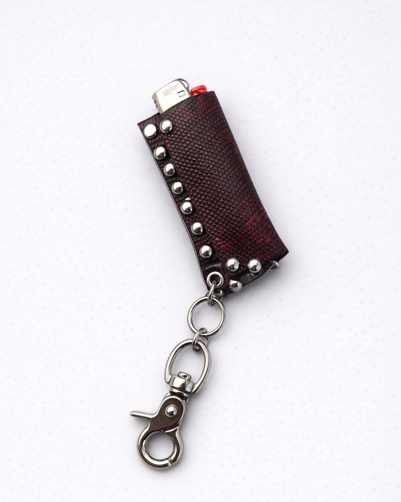 Burgundy snake lighter case
