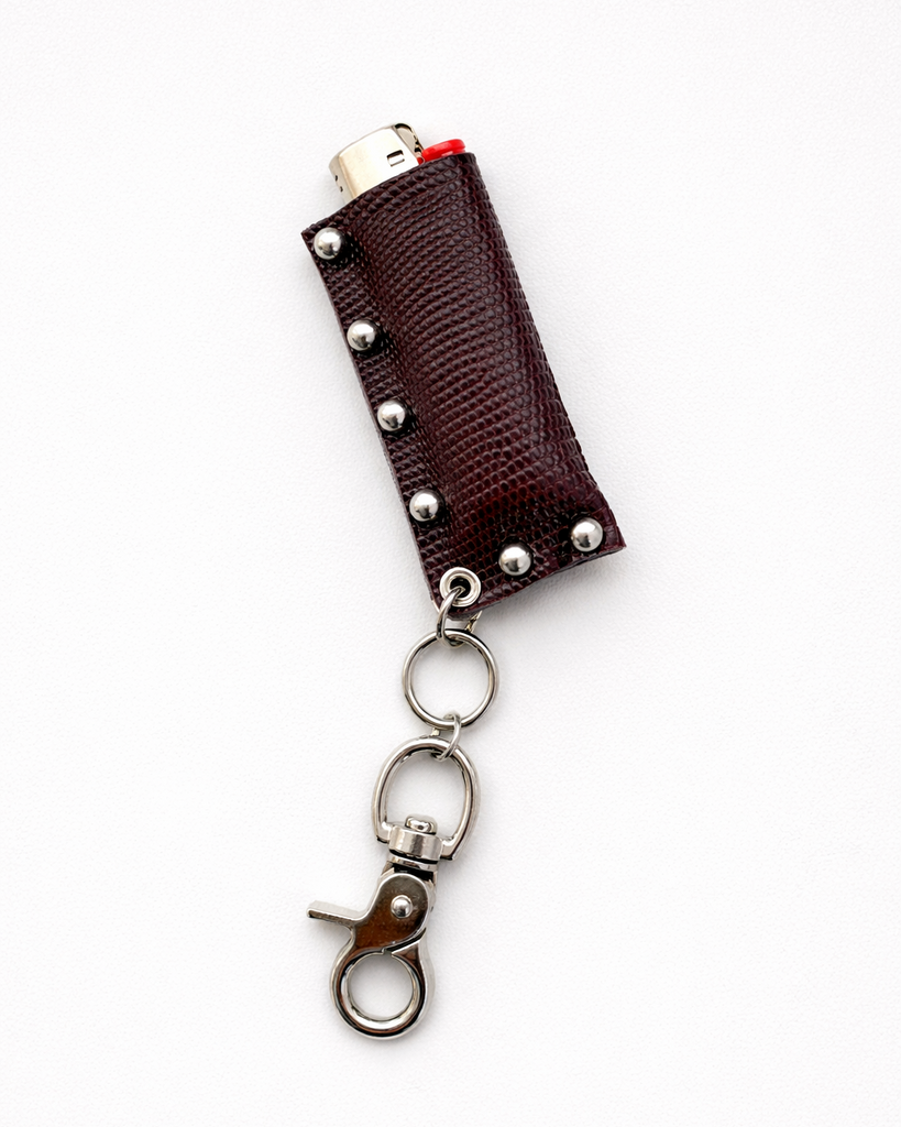 Burgundy Python lighter case