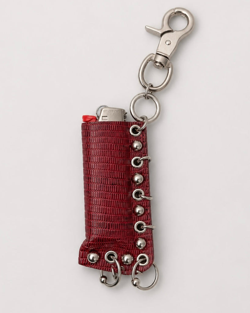 Burgundy snake lighter case