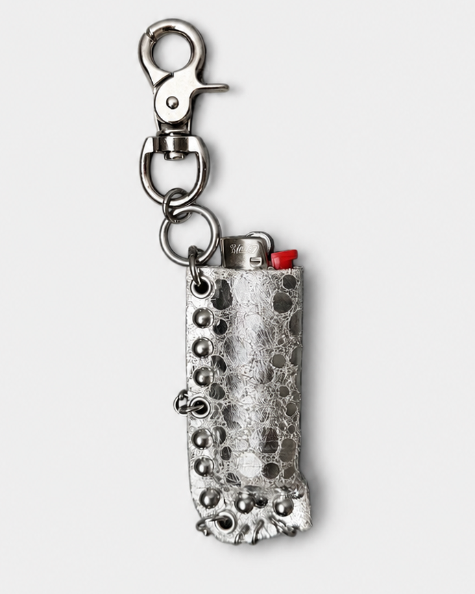 Chrome leather lighter case