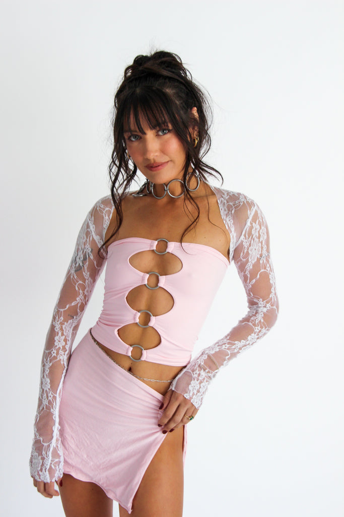 LUXE Bubblegum O Ring Tube Top