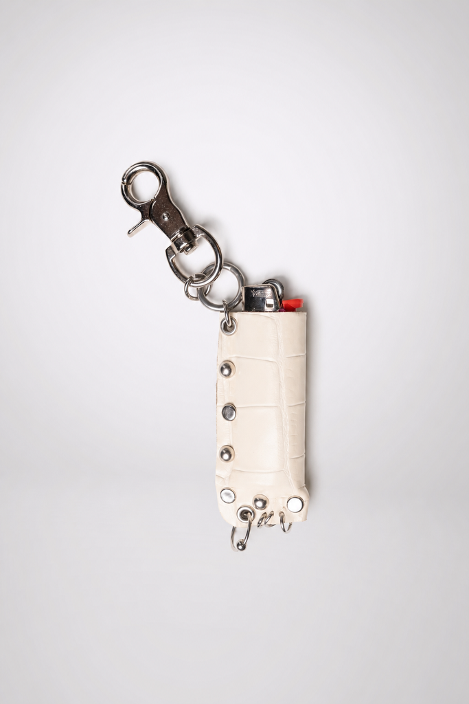 Ivory Leather Lighter Case