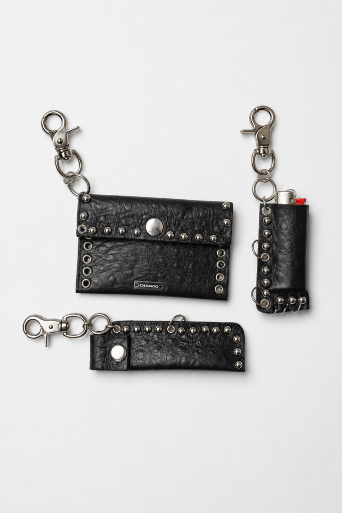 Black Pebble Leather Card Holder